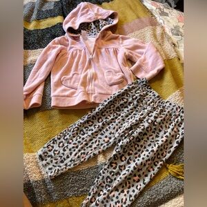 EUC Carter’s Matching Animal Print Pants and Hoodie